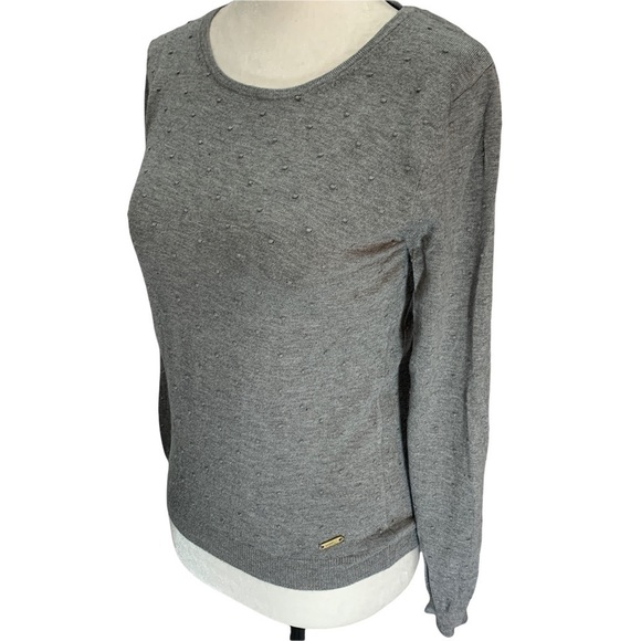 mango🖤grey Long Sleeve Sweater Lightweight Textured Size XXS - Picture 4 of 9